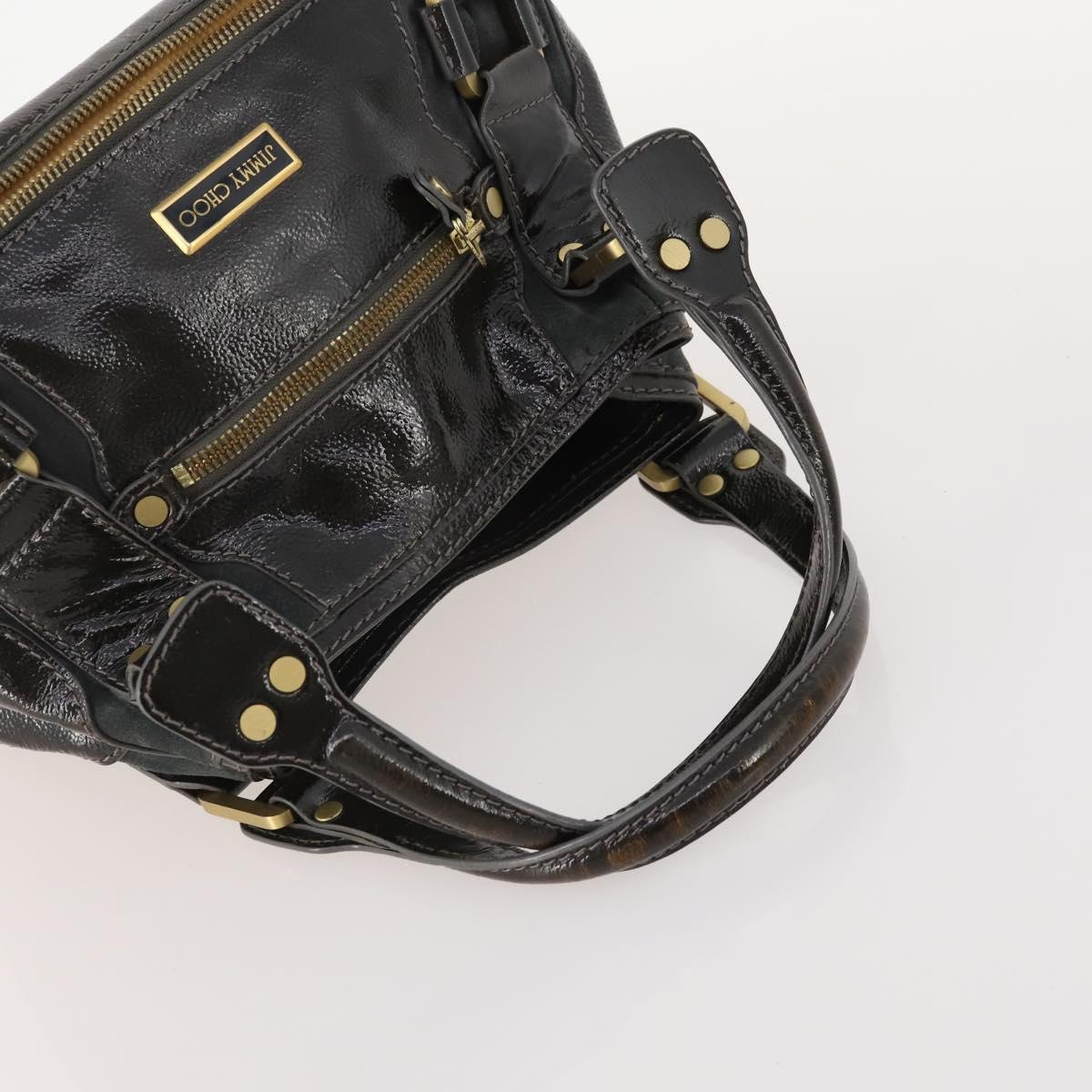 Jimmy Choo Hand Bag Leather 2 Set Black White Auth BA12856