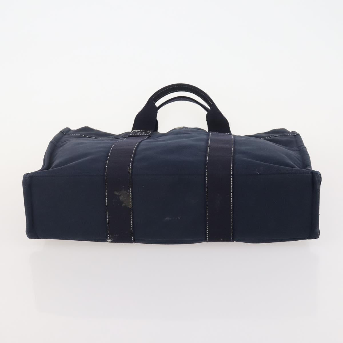 HERMES Fourre Tout MM Hand Bag Canvas 3 Set Navy Black Red Auth BA12857