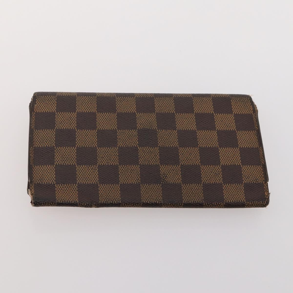 LOUIS VUITTON Damier Ebene Wallet 5 Set LV Auth BA12862