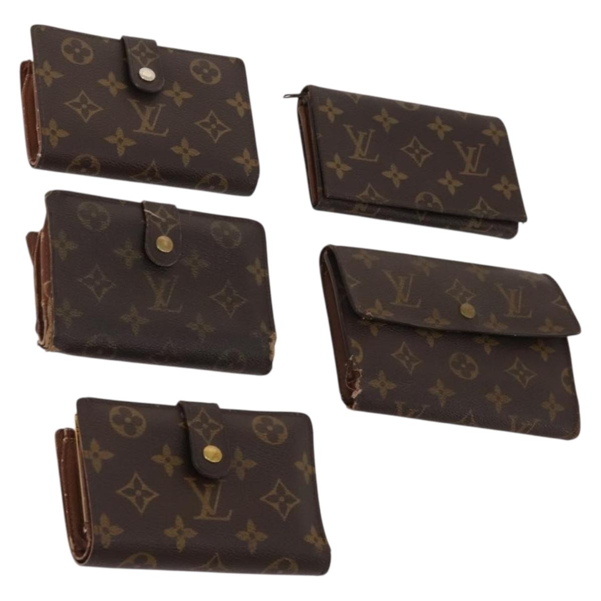 LOUIS VUITTON Monogram Wallet 5 Set LV Auth BA12863