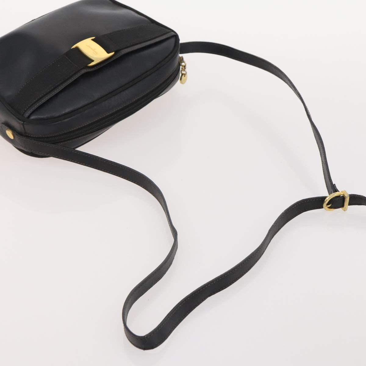 Salvatore Ferragamo Gancini Bag Leather Suede Coated Canvas 4 Set Auth BA12864