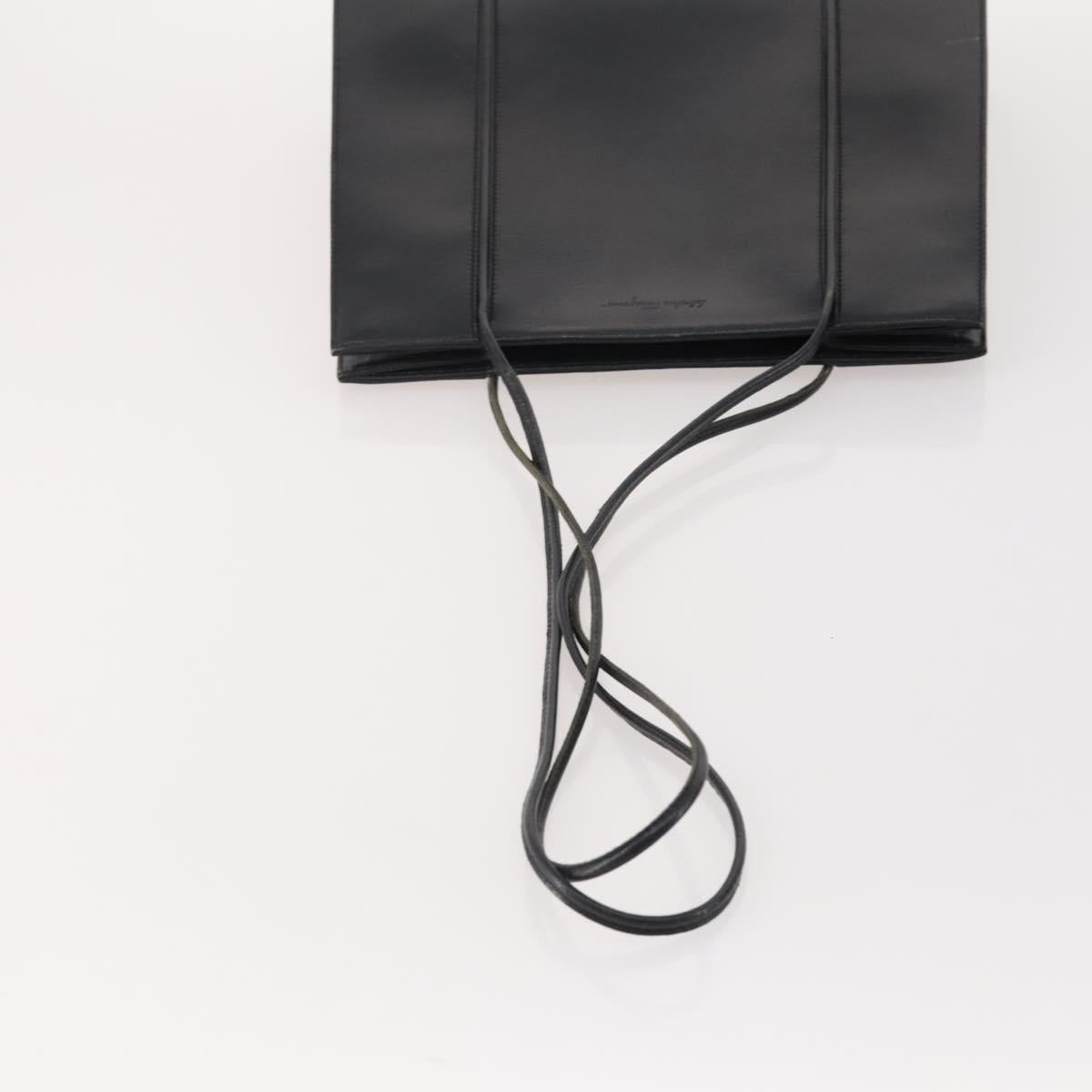 Salvatore Ferragamo Gancini Bag Leather Suede Coated Canvas 4 Set Auth BA12864