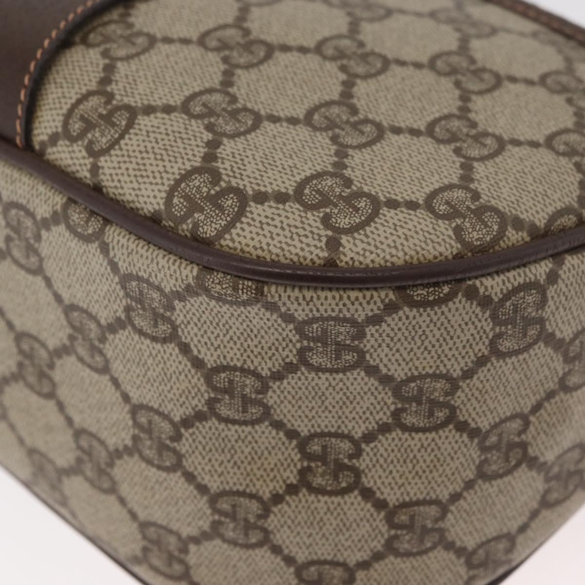 GUCCI GG Supreme Web Sherry Line Bag PVC Beige Gold 89 02 032 Auth BA12881