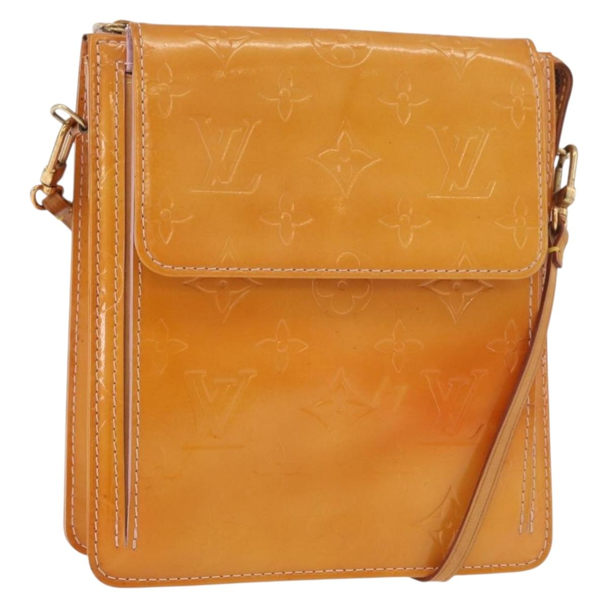 LOUIS VUITTON Monogram Vernis Motto Pouch Marshmallow Pink M91312 Auth BA12888