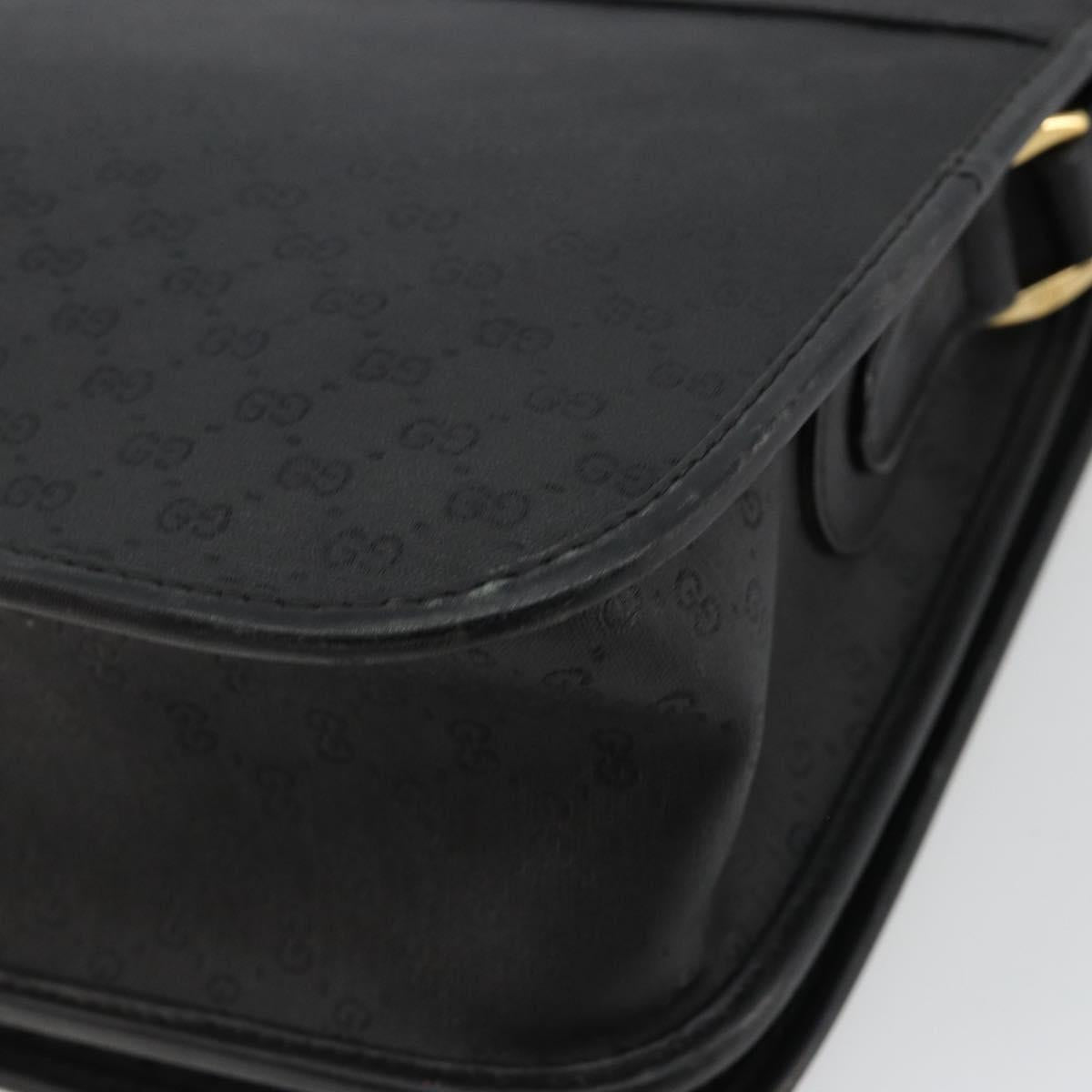 GUCCI Micro GG Supreme Web Sherry Line Bag PVC Black 001 904 0915 Auth BA12899