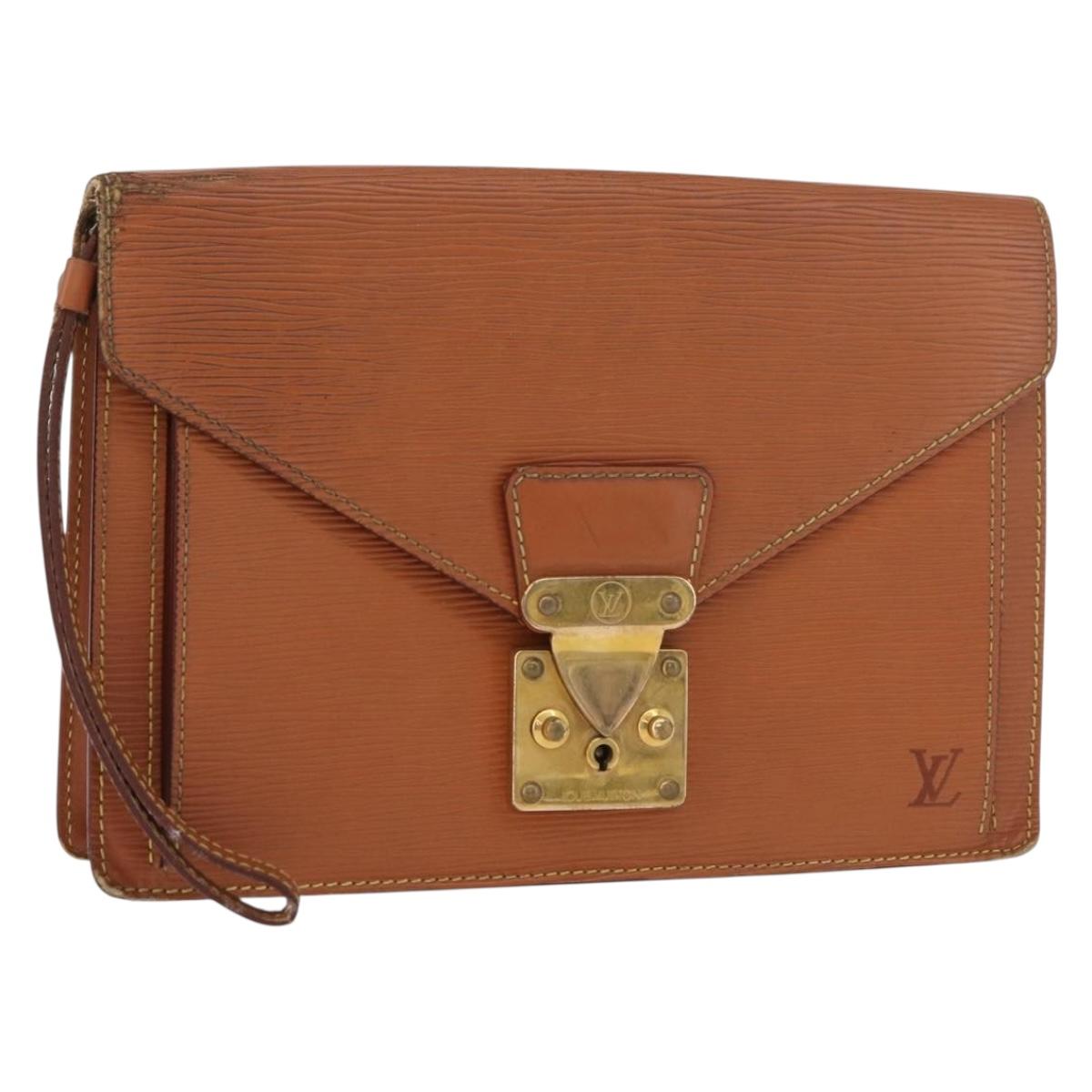 LOUIS VUITTON Epi Serie Dragonne Hand Bag Zipangu Gold M52618 LV Auth BA12910