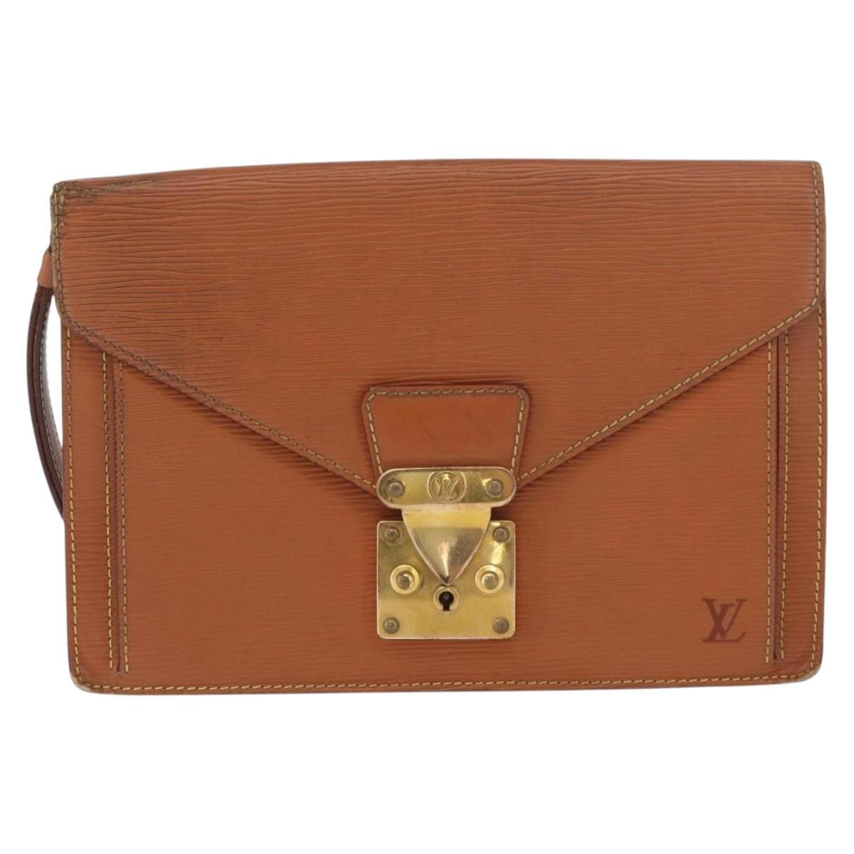 LOUIS VUITTON Epi Serie Dragonne Hand Bag Zipangu Gold M52618 LV Auth BA12910