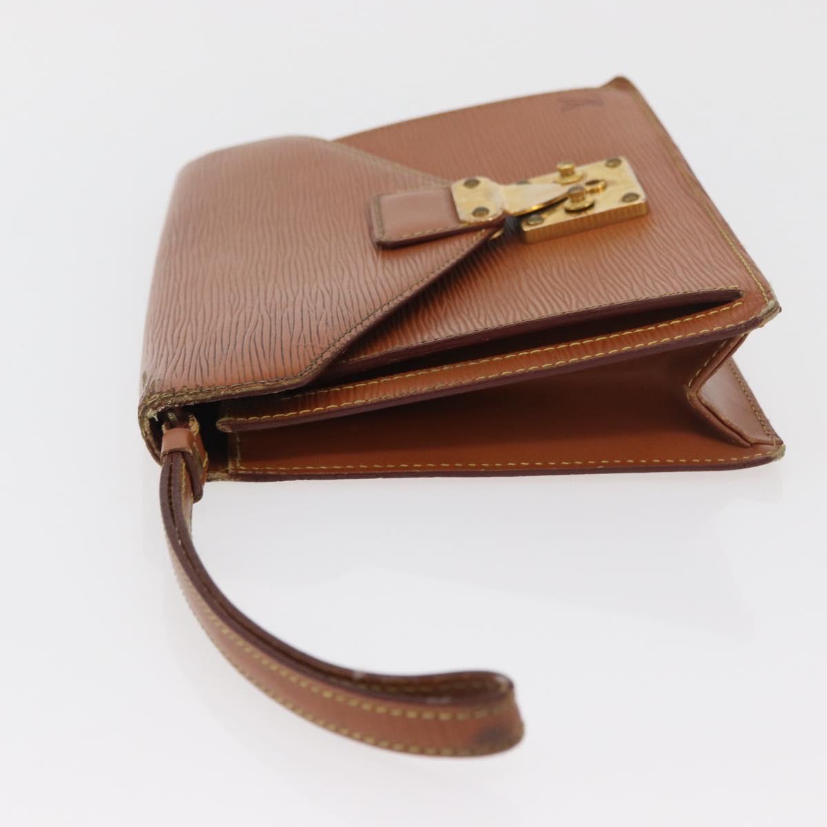 LOUIS VUITTON Epi Serie Dragonne Hand Bag Zipangu Gold M52618 LV Auth BA12910