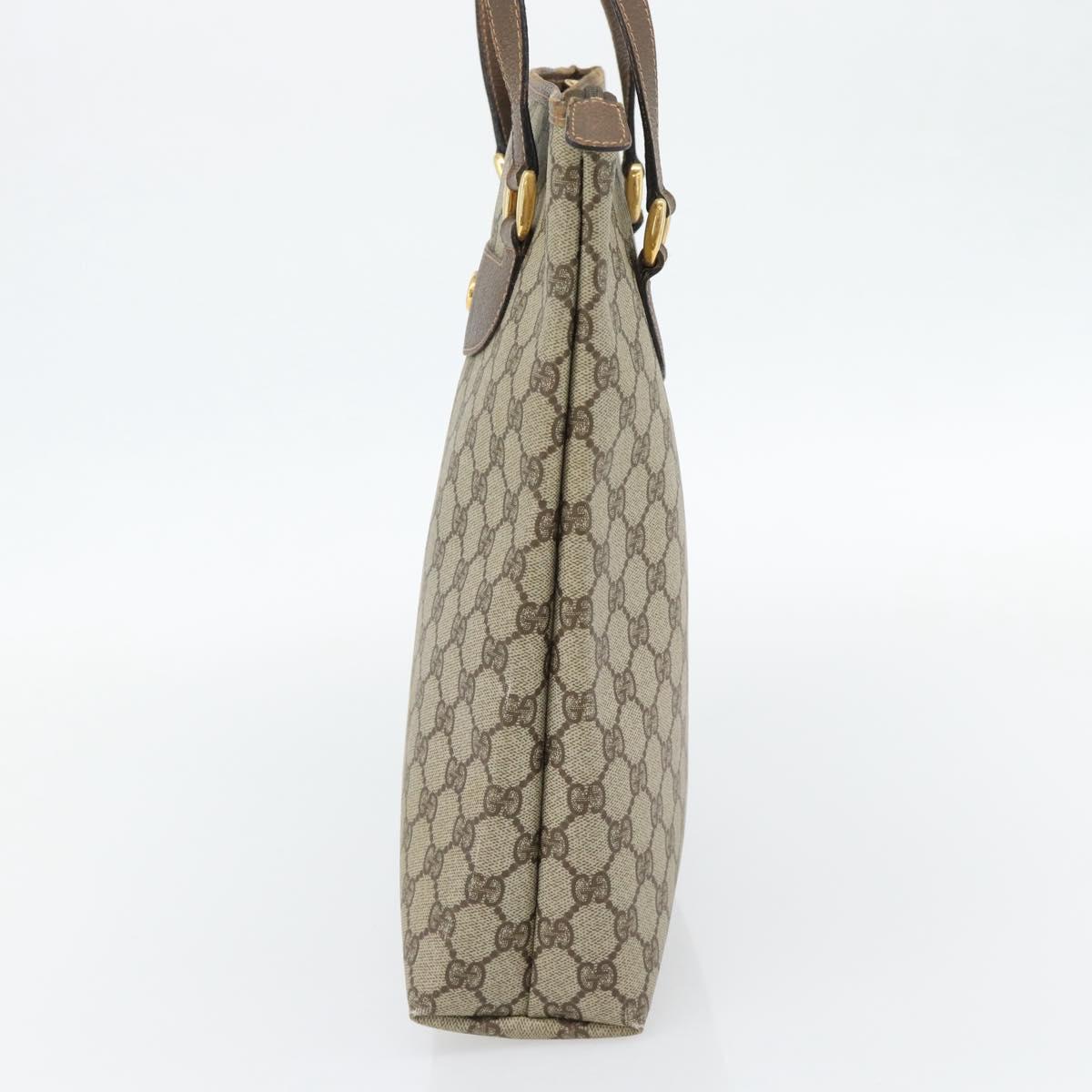 GUCCI GG Supreme Tote Bag PVC Beige Gold 002 39 6130 Auth BA12912
