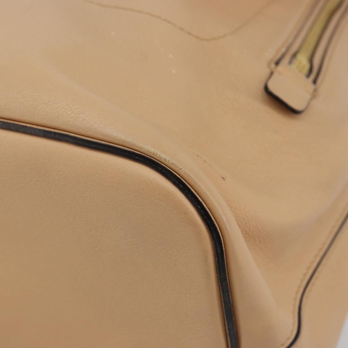 Chloe Fay Backpack Suede Beige Gold Auth BA12922
