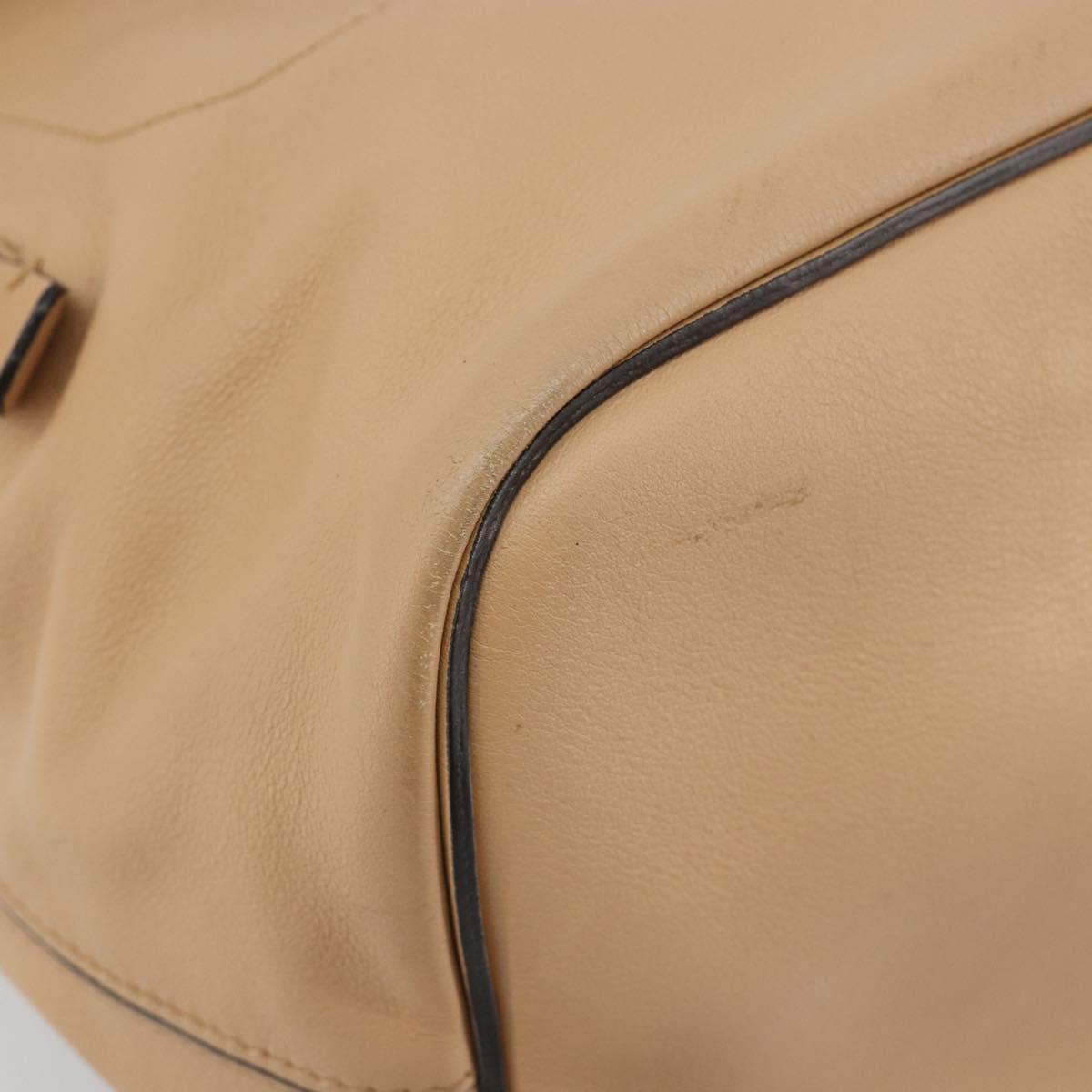 Chloe Fay Backpack Suede Beige Gold Auth BA12922