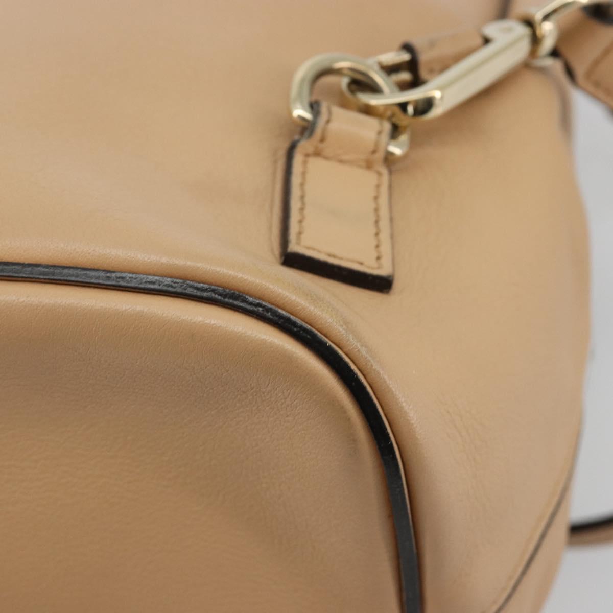 Chloe Fay Backpack Suede Beige Gold Auth BA12922