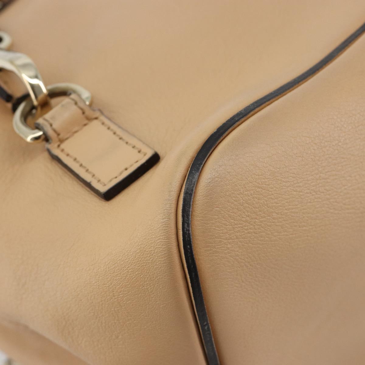 Chloe Fay Backpack Suede Beige Gold Auth BA12922