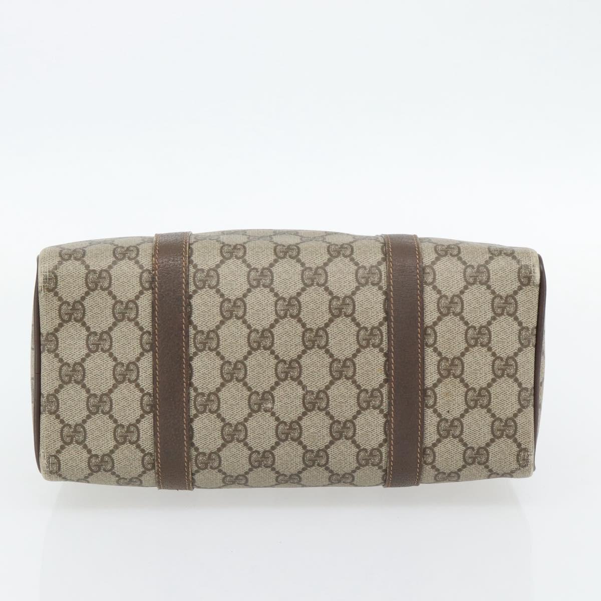 GUCCI GG Supreme Web Sherry Line Bag PVC Beige Gold 40 02 006 Auth BA12926