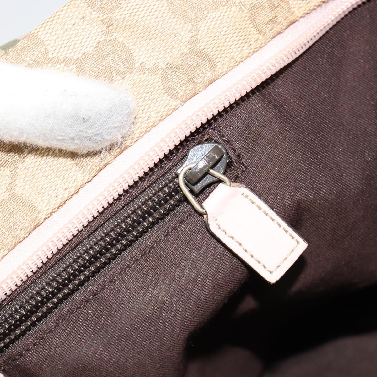 GUCCI GG Canvas Sherry Line Hand Bag Beige Gold 131230 Auth BA12928