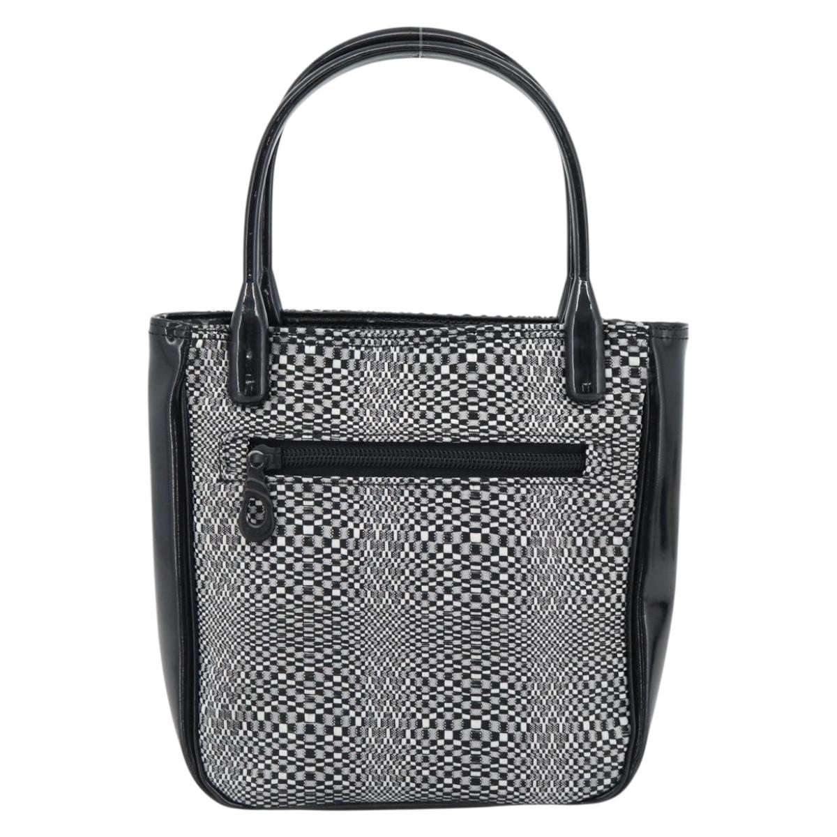 BALENCIAGA Hand Bag Canvas Gray Silver Auth BA12932