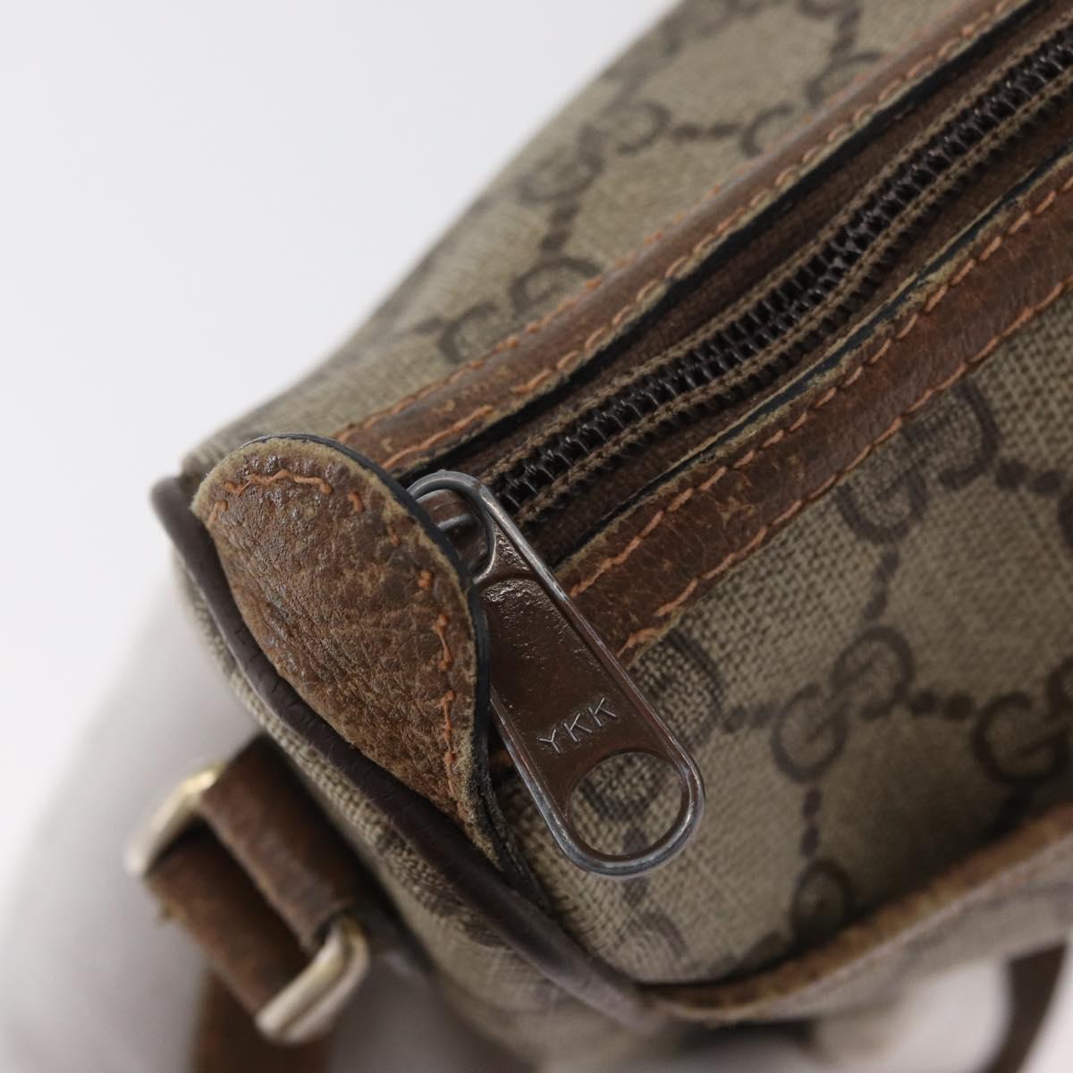 GUCCI GG Supreme Web Sherry Line Bag PVC Beige Gold 89 02 032 Auth BA12950