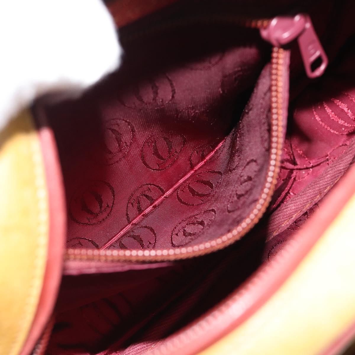 CARTIER Must Line Shoulder Bag Leather Yellow Gold Auth BA12956