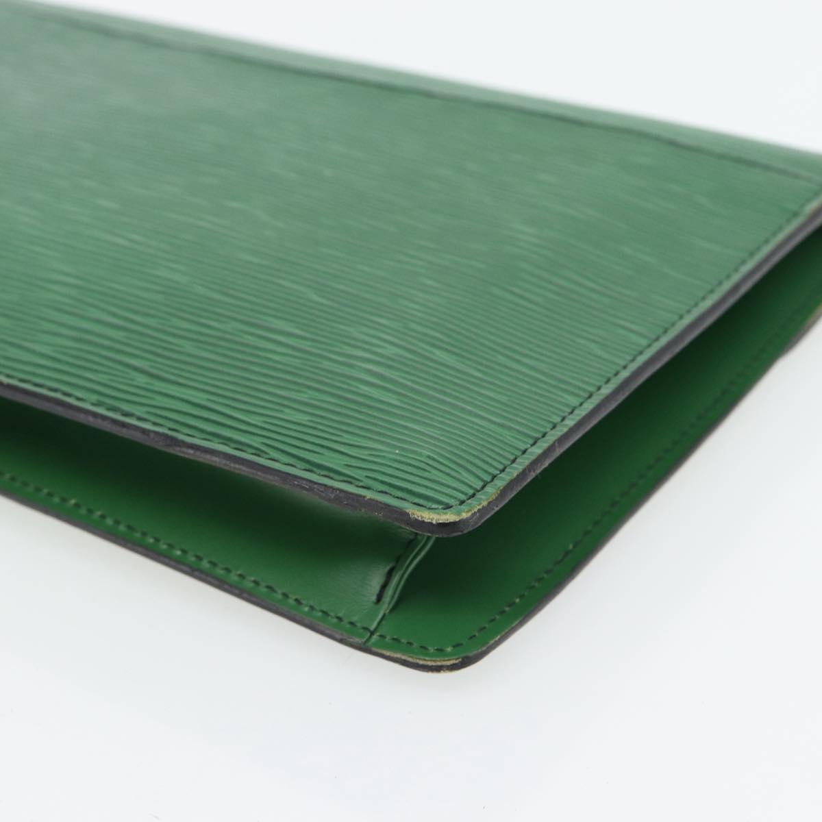 LOUIS VUITTON Epi Montaigne 27 Clutch Bag Green M52654 LV Auth BA12957