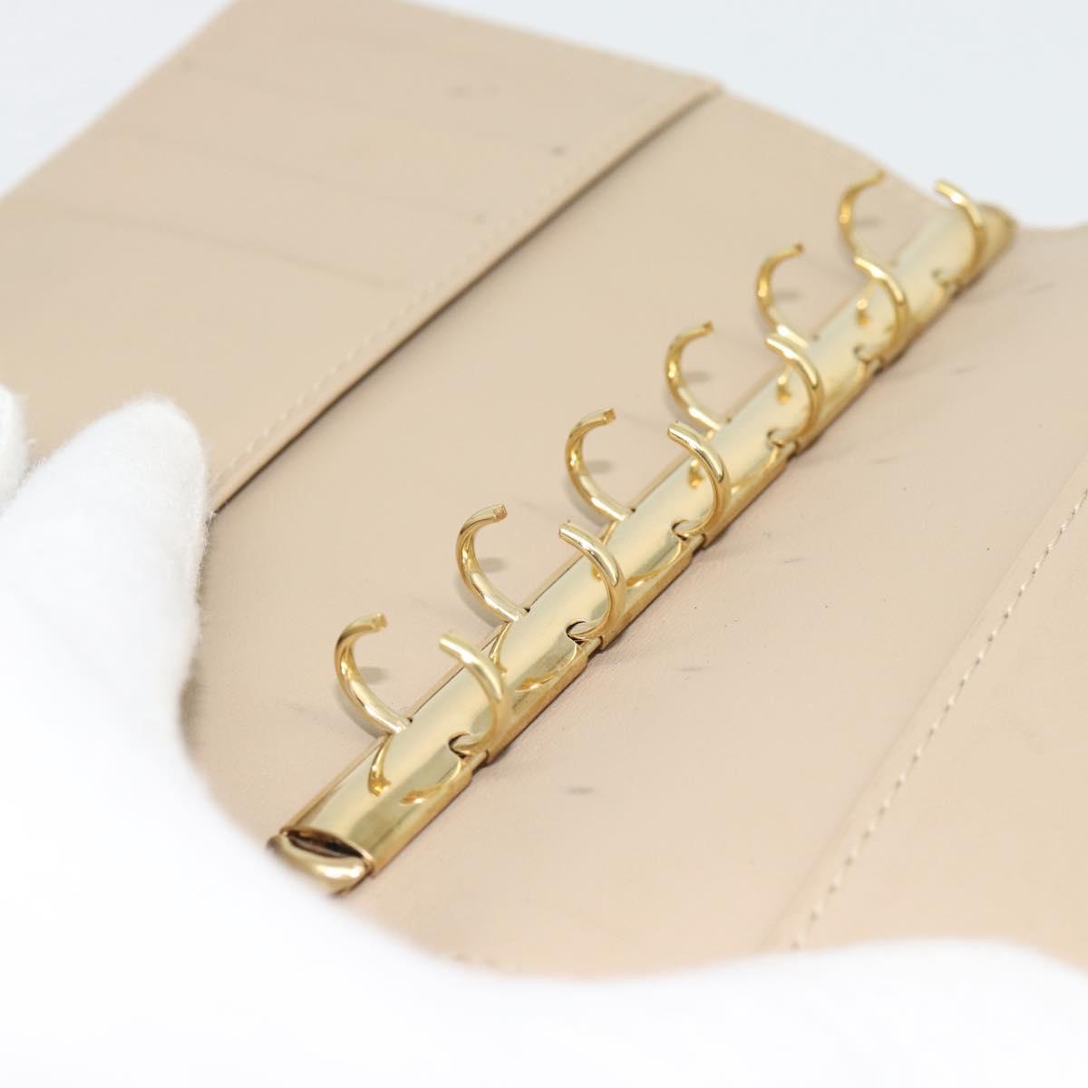 LOUIS VUITTON Vernis Agenda PM Day Planner Cover Beige R21001 LV Auth BA12970A