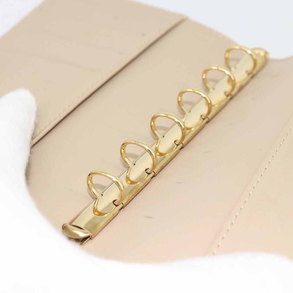 LOUIS VUITTON Vernis Agenda PM Day Planner Cover Beige R21001 LV Auth BA12970A