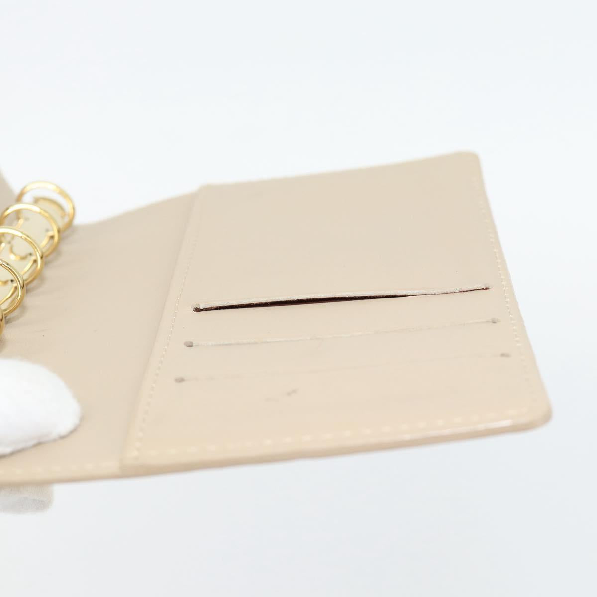 LOUIS VUITTON Vernis Agenda PM Day Planner Cover Beige R21001 LV Auth BA12970A