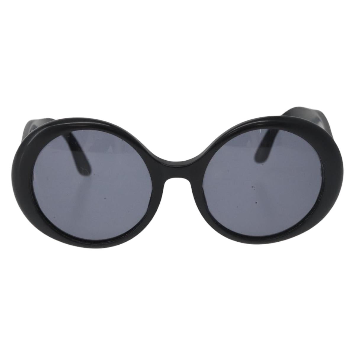 CHANEL COCO Mark Sunglasses plastic Black CC Auth BA12977