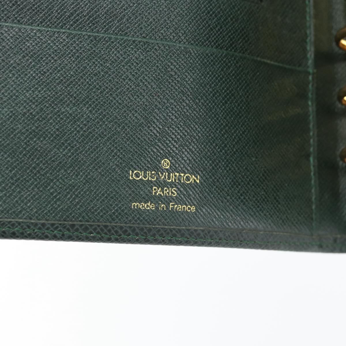 LOUIS VUITTON Taiga Agenda MM Day Planner Cover Epicea R20403 LV Auth BA12981