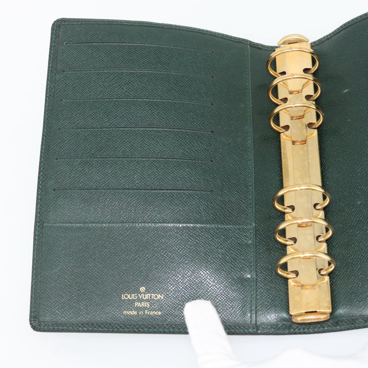 LOUIS VUITTON Taiga Agenda MM Day Planner Cover Epicea R20403 LV Auth BA12981