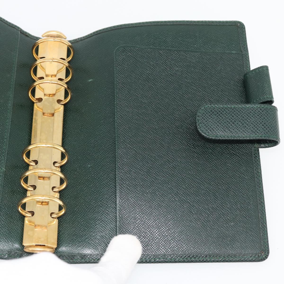 LOUIS VUITTON Taiga Agenda MM Day Planner Cover Epicea R20403 LV Auth BA12981