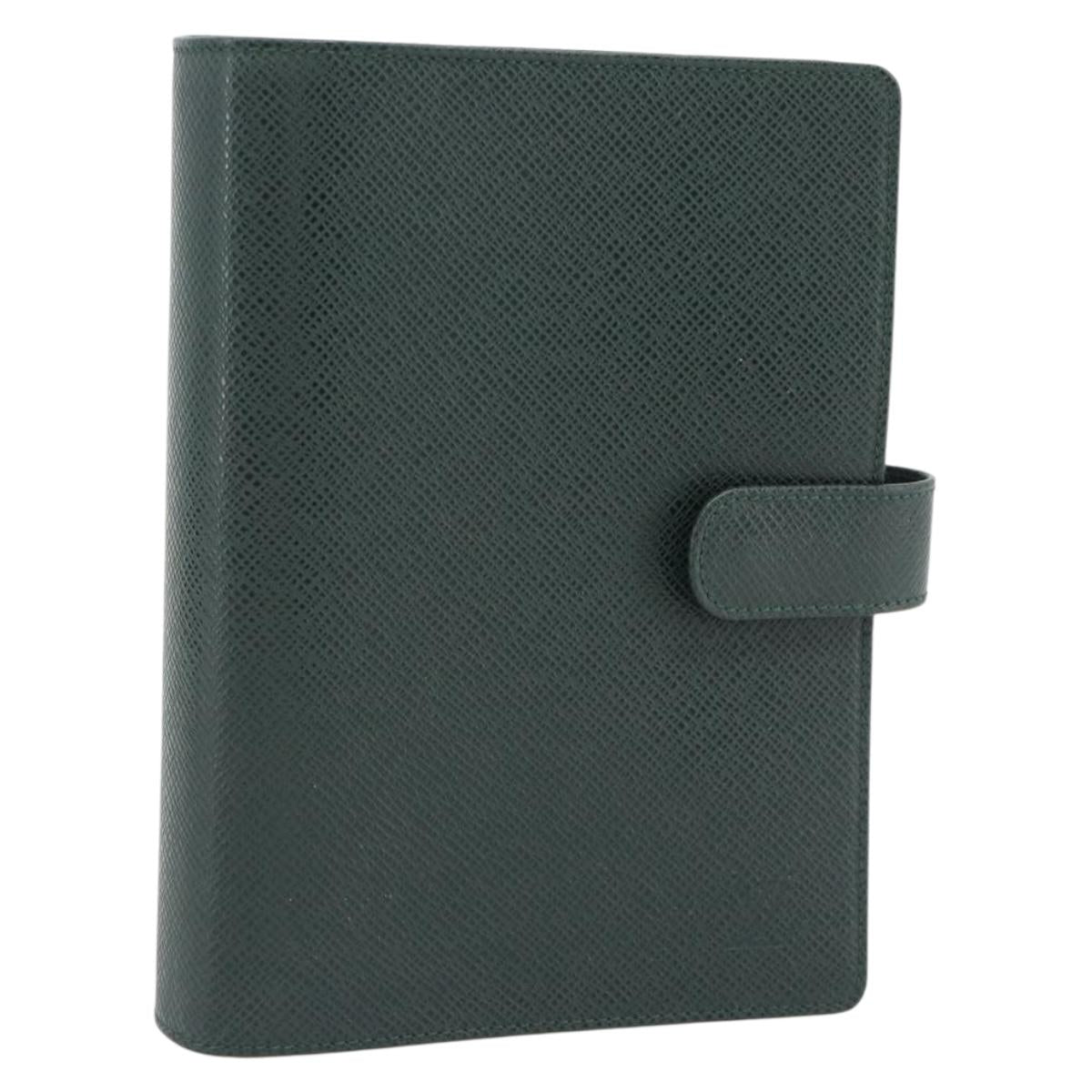 LOUIS VUITTON Taiga Agenda MM Day Planner Cover Epicea R20403 LV Auth BA12981