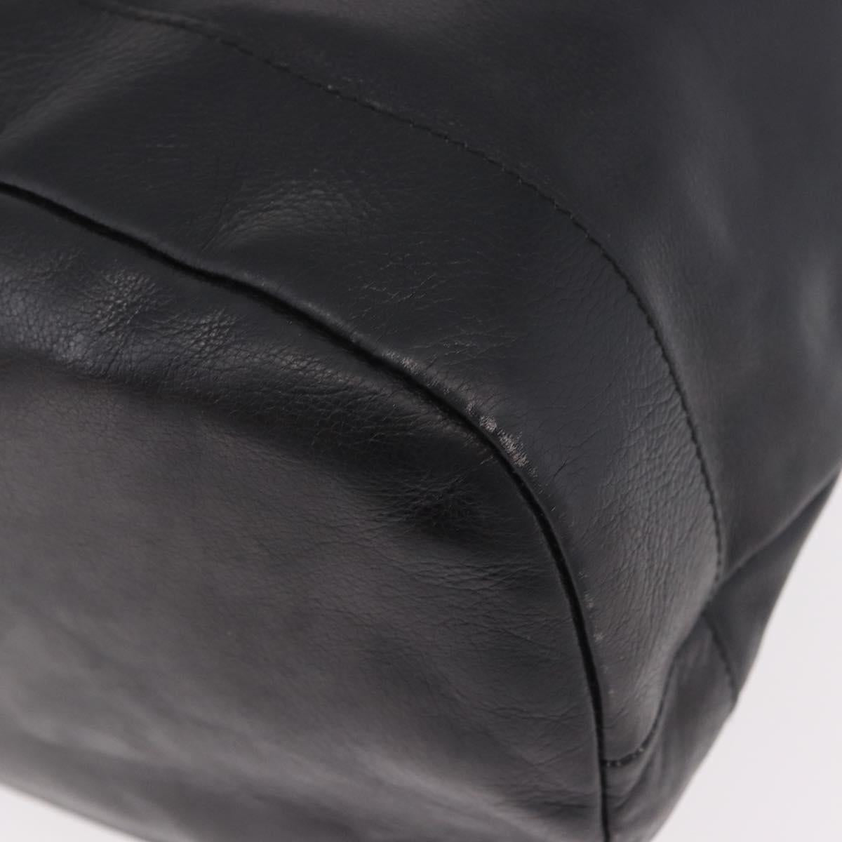 GUCCI Bamboo Backpack Leather Black Gold 003 2855 0043 0 Auth BA12989