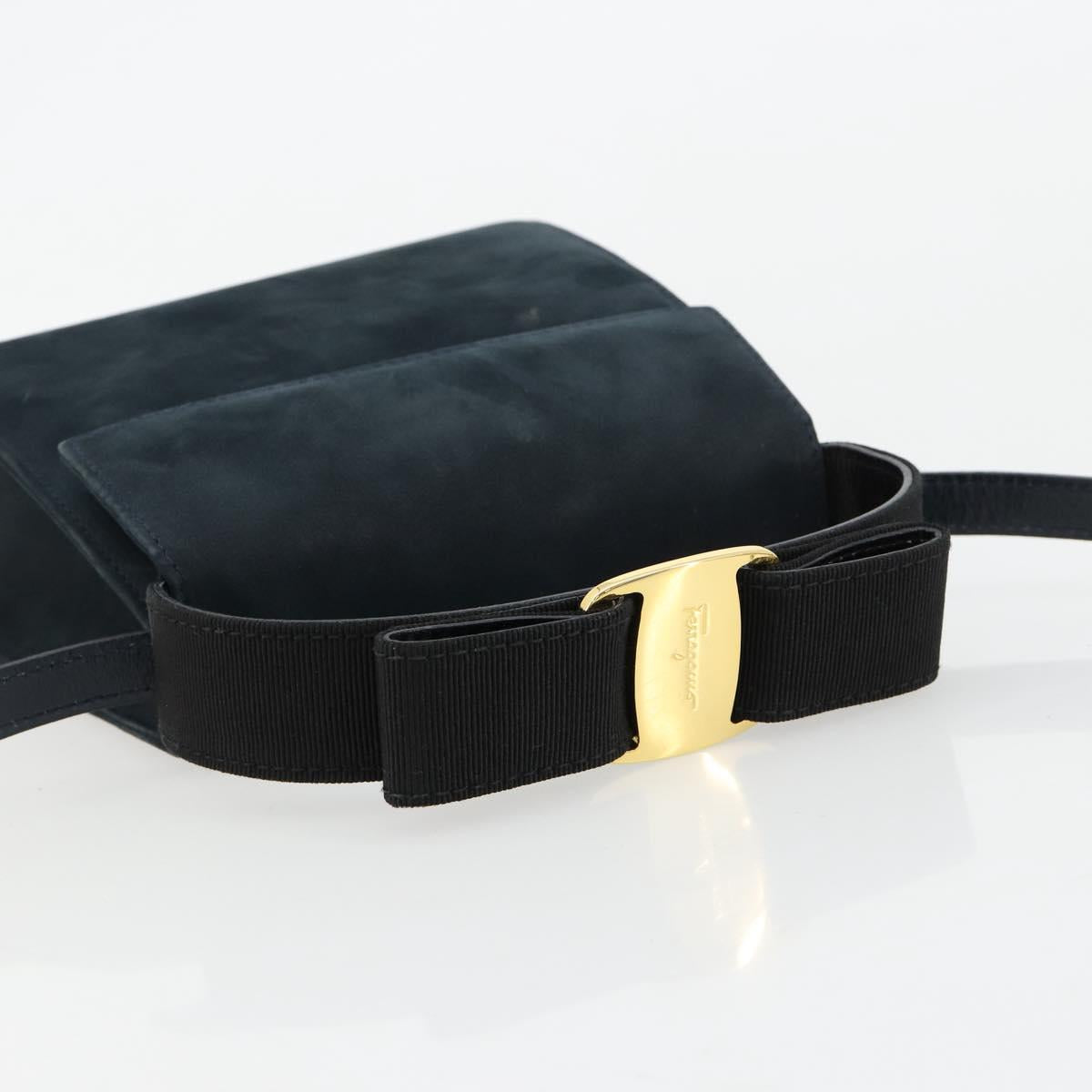 Salvatore Ferragamo Vala Hand Bag Suede 2way Auth BA12994A
