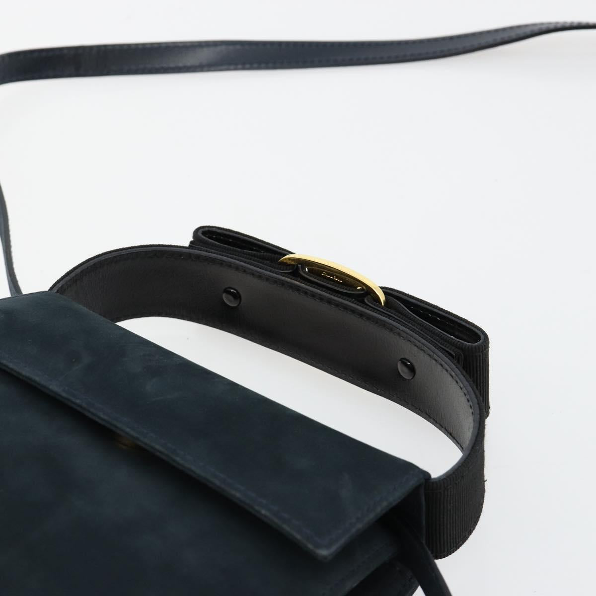 Salvatore Ferragamo Vala Hand Bag Suede 2way Auth BA12994A