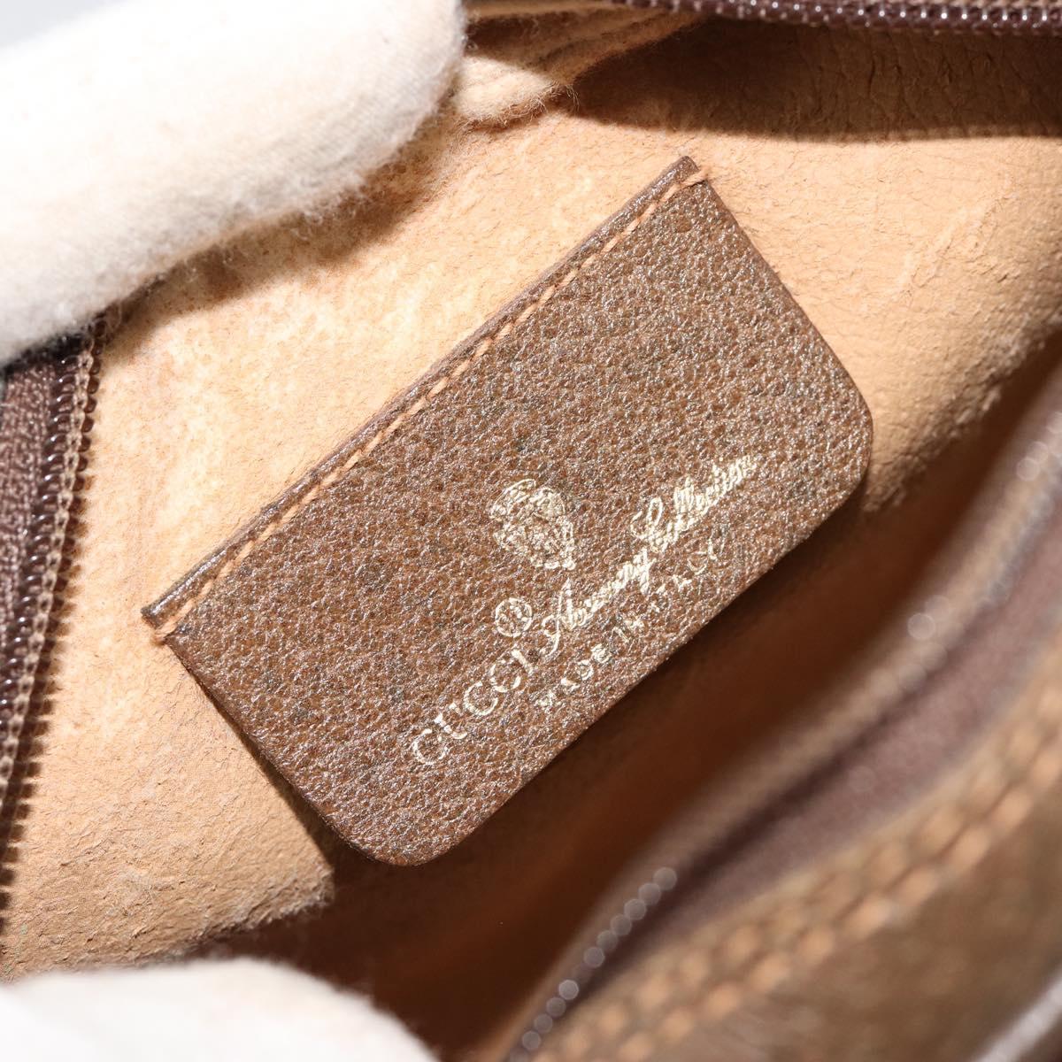 GUCCI GG Supreme Web Sherry Line Bag PVC Beige Gold 89 02 066 Auth BA12995