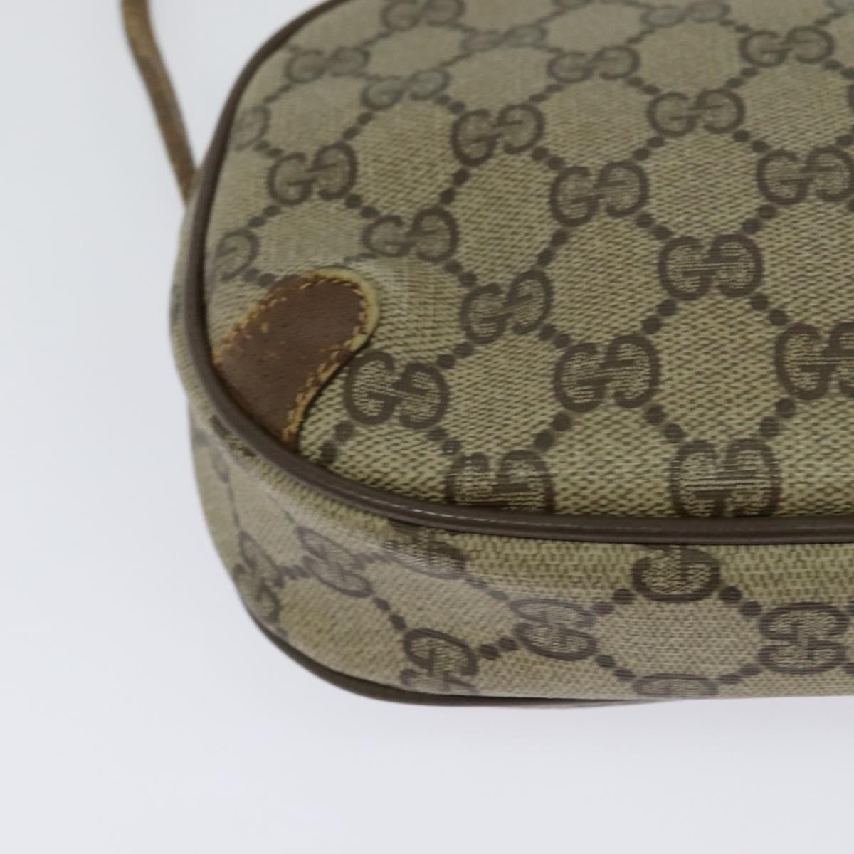 GUCCI GG Supreme Web Sherry Line Shoulder Bag PVC Beige 89 02 066 Auth BA1300