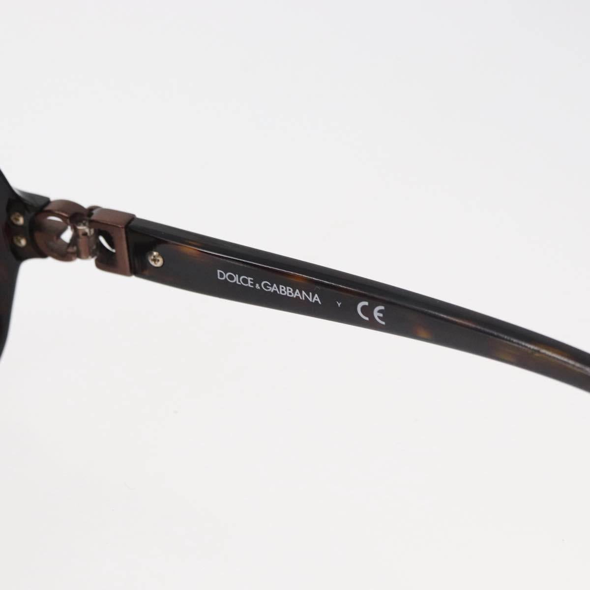 DOLCE&GABBANA Sunglasses plastic Brown Auth BA13000A