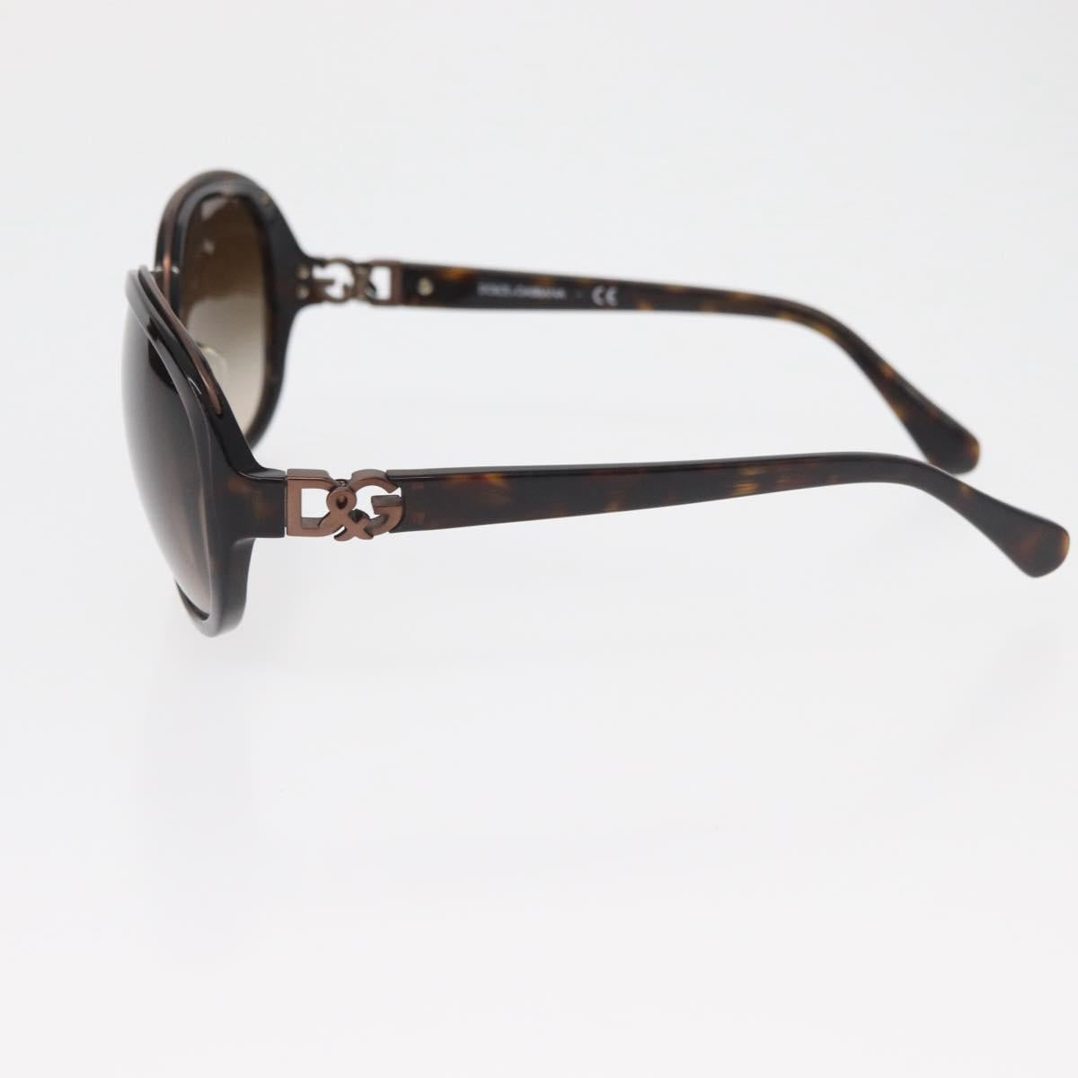 DOLCE&GABBANA Sunglasses plastic Brown Auth BA13000A