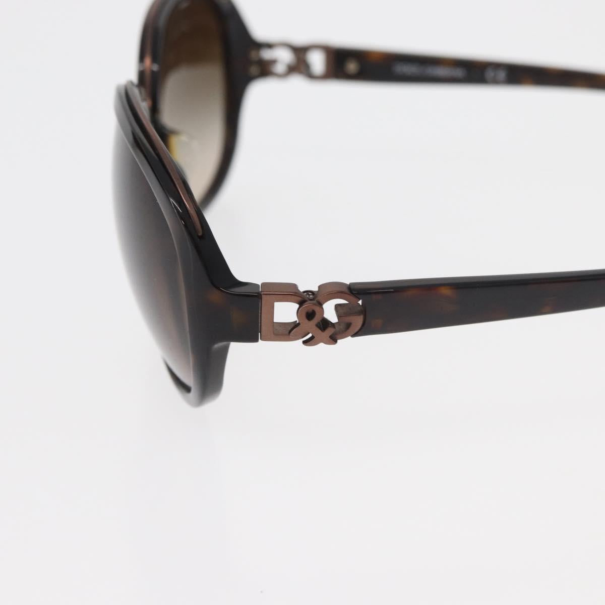 DOLCE&GABBANA Sunglasses plastic Brown Auth BA13000A