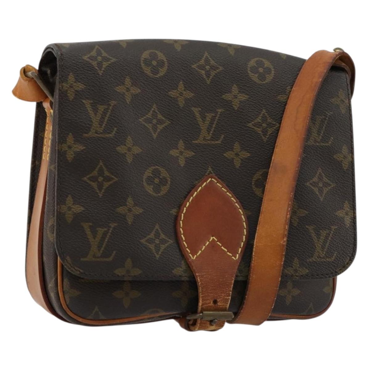 LOUIS VUITTON Monogram Cartouchiere MM Shoulder Bag M51253 LV Auth BA13002
