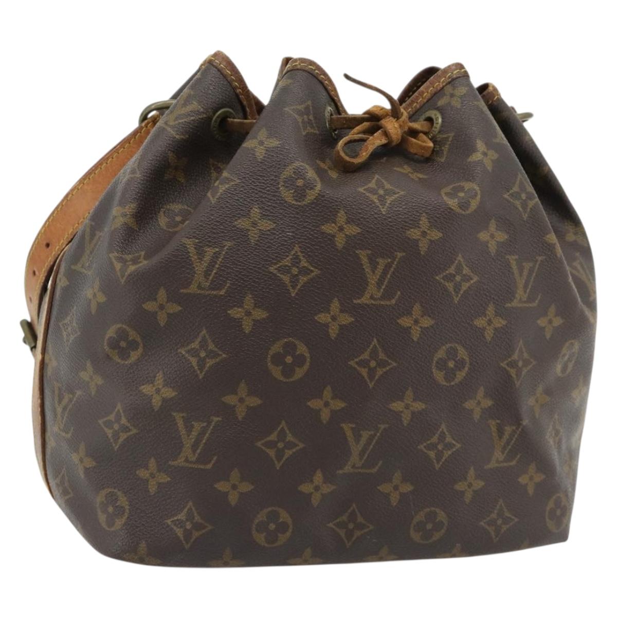 LOUIS VUITTON Monogram Petit Noe Shoulder Bag M42226 LV Auth BA13013