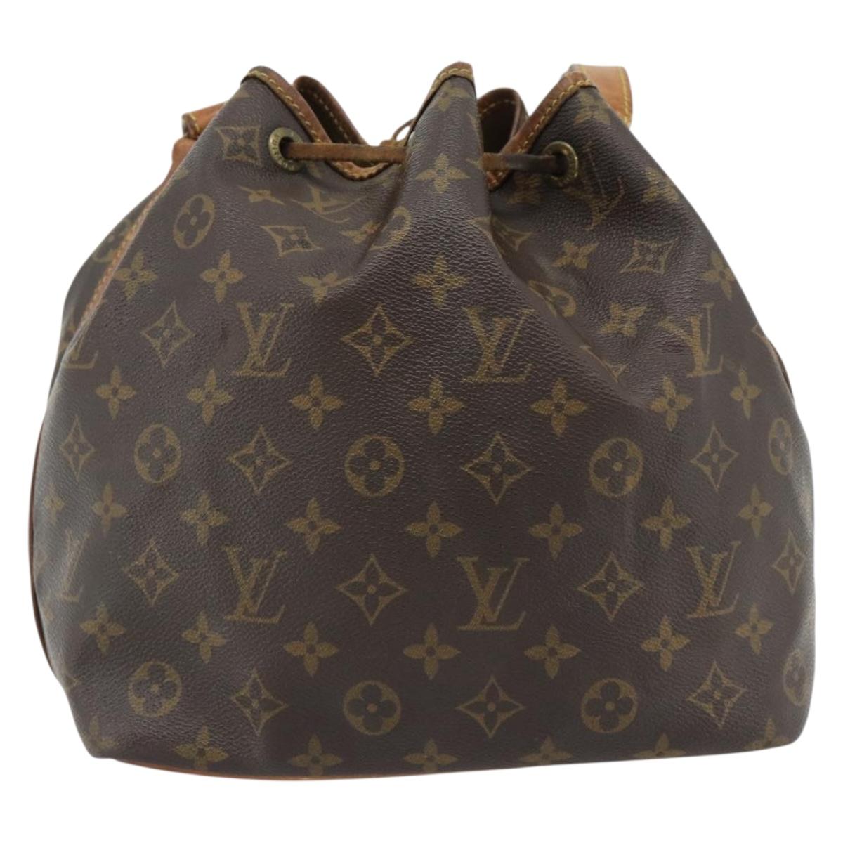 LOUIS VUITTON Monogram Petit Noe Shoulder Bag M42226 LV Auth BA13013
