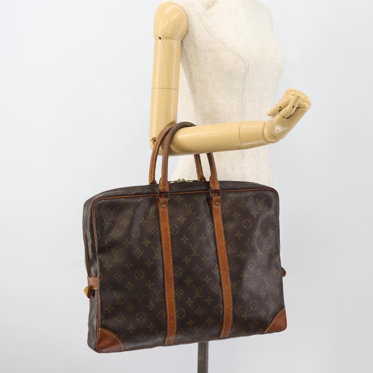 LOUIS VUITTON Monogram Porte Documents Voyage Business Bag M53361 Auth BA13014