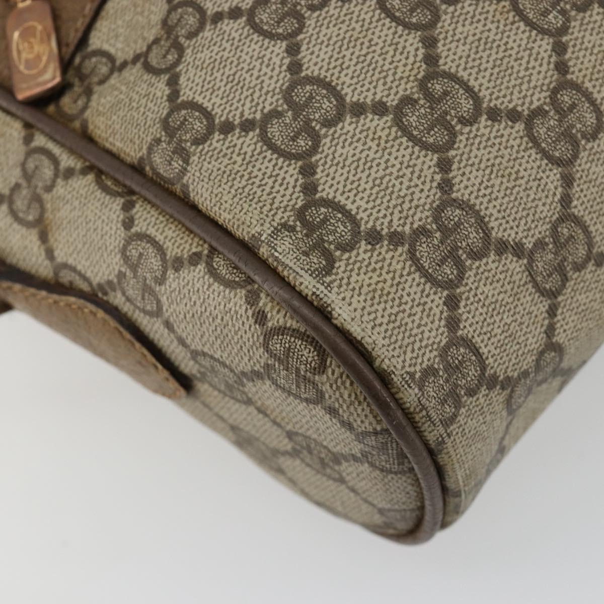 GUCCI GG Supreme Web Sherry Line Bag PVC Beige Gold 56 02 005 Auth BA13019