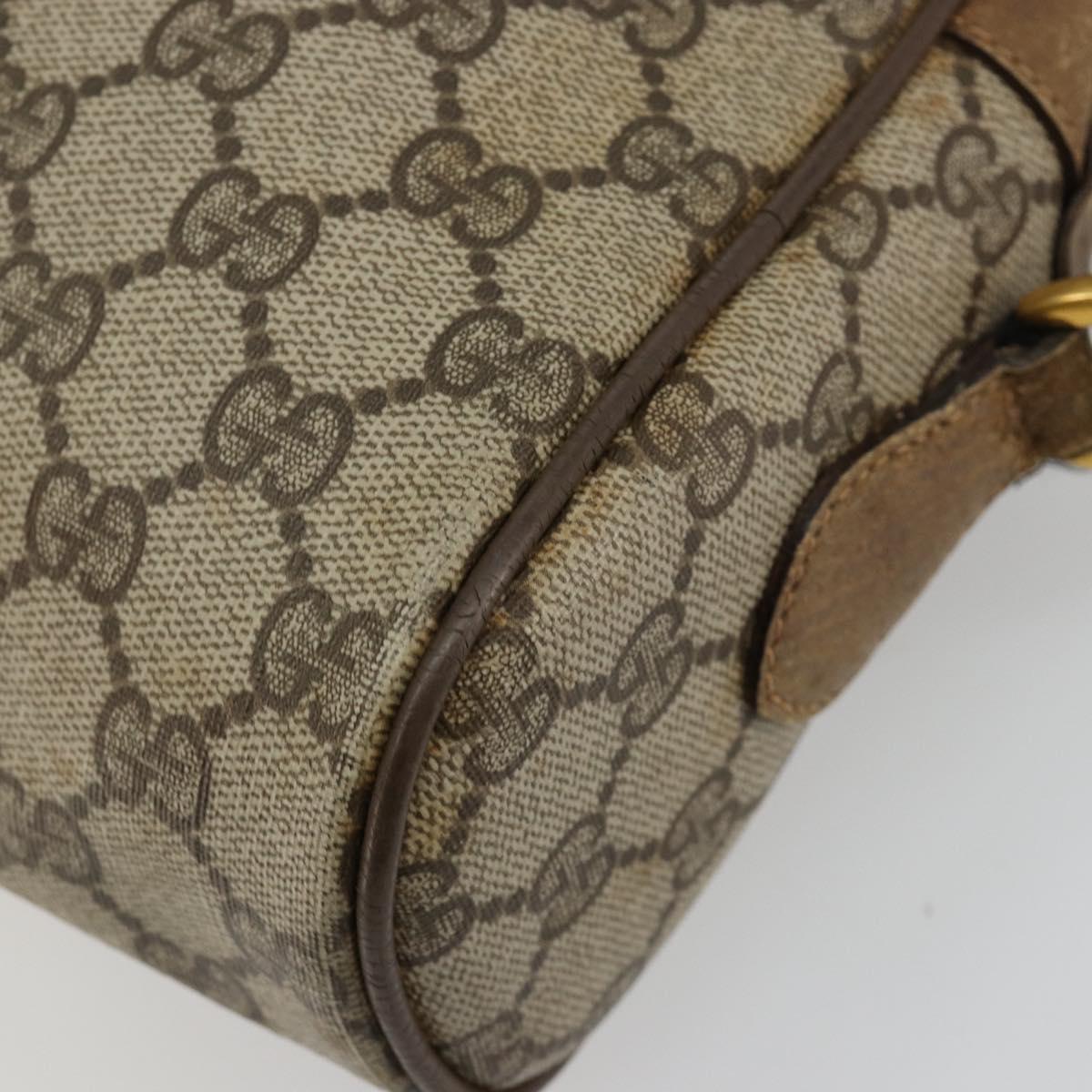 GUCCI GG Supreme Web Sherry Line Bag PVC Beige Gold 56 02 005 Auth BA13019