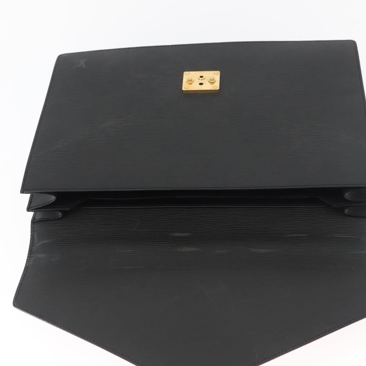 LOUIS VUITTON Epi Serviette Conseiller Business Bag Black M54422 LV Auth BA13021