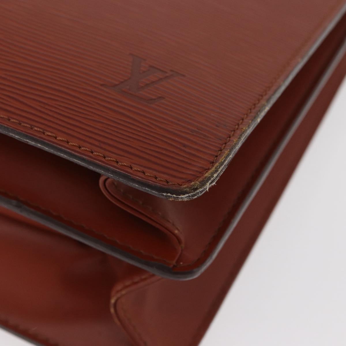 LOUIS VUITTON Epi Serviette Conseiller Briefcase Brown M54423 LV Auth BA13027