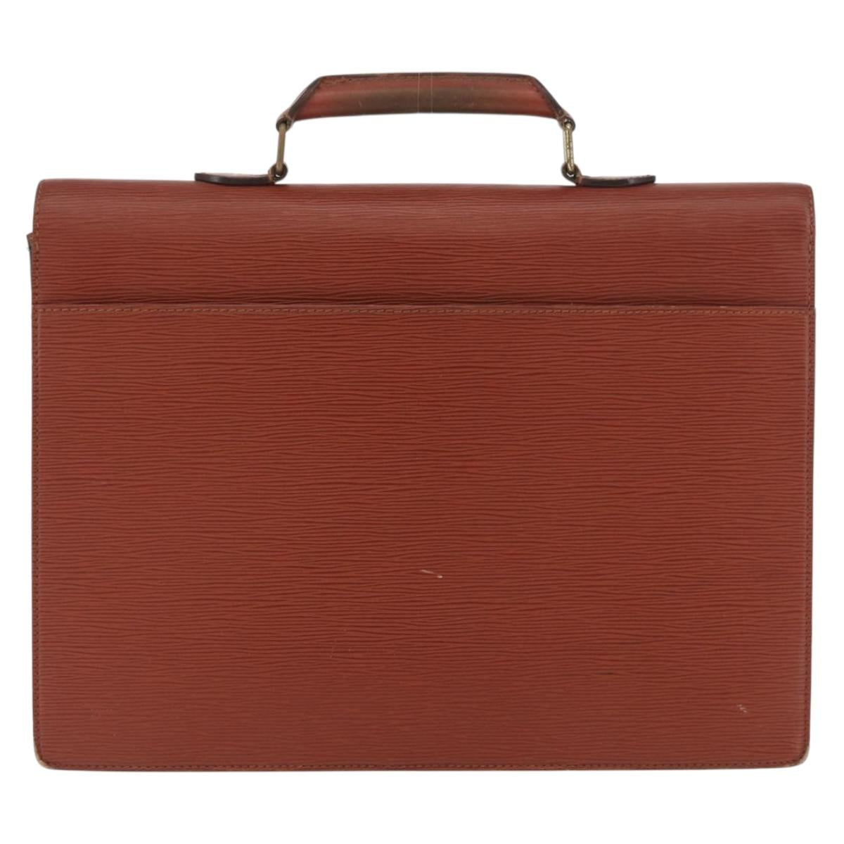 LOUIS VUITTON Epi Serviette Conseiller Briefcase Brown M54423 LV Auth BA13027
