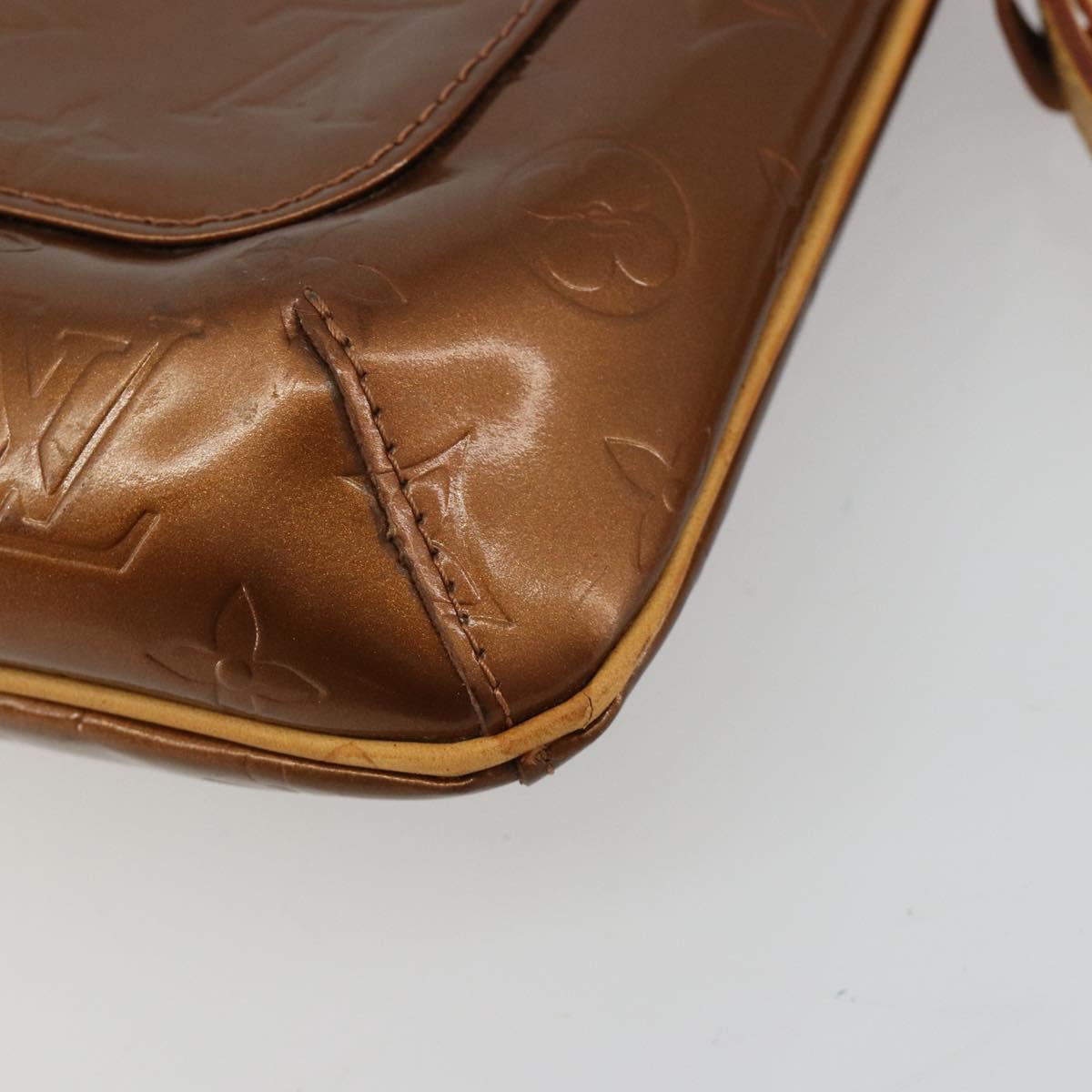 LOUIS VUITTON Monogram Vernis Thompson Street Bag Bronze M91124 LV Auth BA13035
