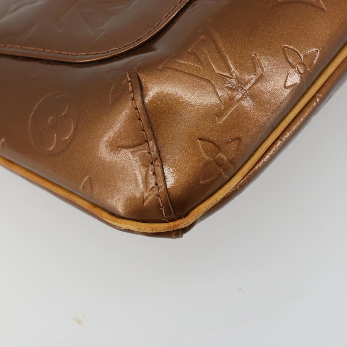 LOUIS VUITTON Monogram Vernis Thompson Street Bag Bronze M91124 LV Auth BA13035